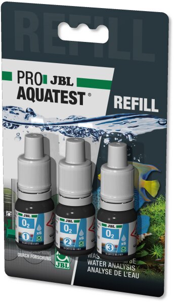 JBL PROAQUATEST O2 Sauerstoff Test-Set, Nachfüllpackung Refill Reagenz