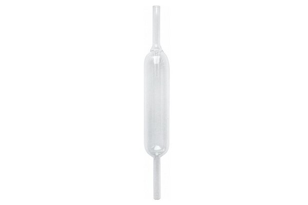 Glas CO2 Blasenzähler - Bubblecounter mit Saugnäpfen, 120x17 mm