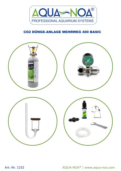 AQUA-NOA - CO2 Düngeanlage Basic 400, Mehrweg 2 kg