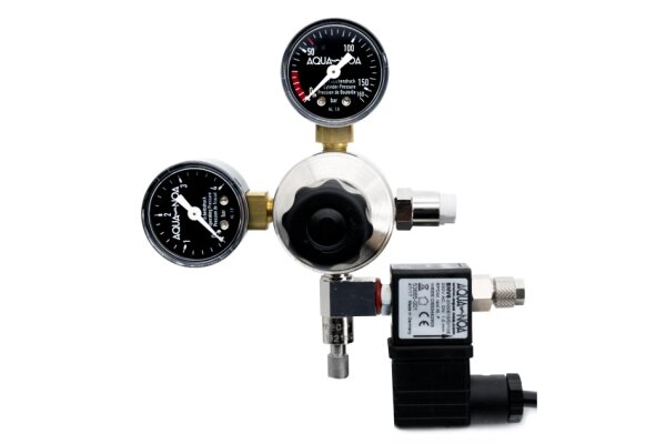 AQUA-NOA - CO2 Druckminderer Profi MV mit Feinnadelventil und Magnetventil, W21,8 x 1/14", Mehrweg