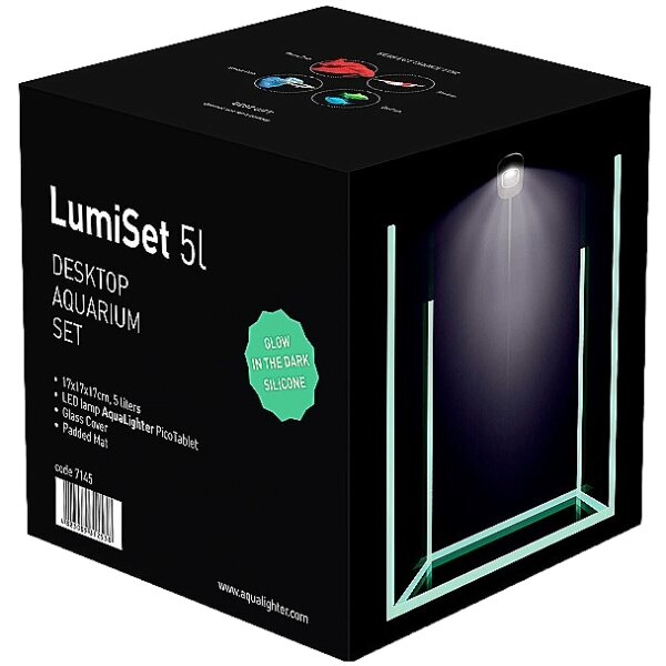 Collar Lumi Set, 5 l - 17 x 17 x 17 cm, 3mm Glasstärke ohne USB-Netzteil