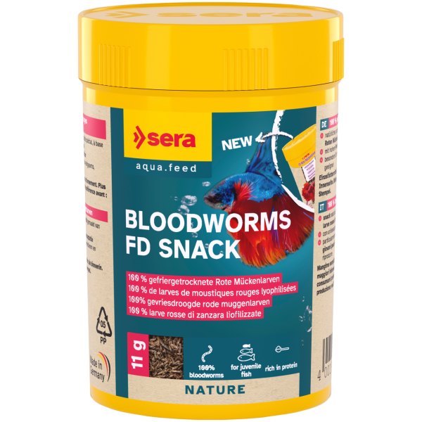 sera Bloodworms FD Snack, 100 ml | Rote Mückenlarven