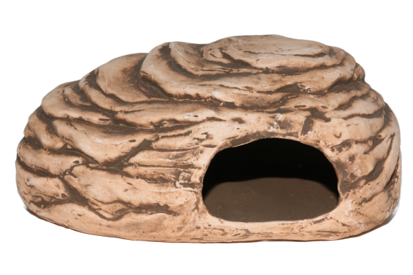 Aquarium Felsenhöhle aus Ton, 23 x 14 x 10 cm | Für sehr große Welse & Krebse