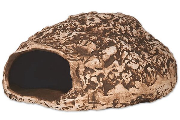Aquarium Felsendom aus Ton, 21 x 19 x 12 cm | XXL-Höhle für Barsche & große Welse
