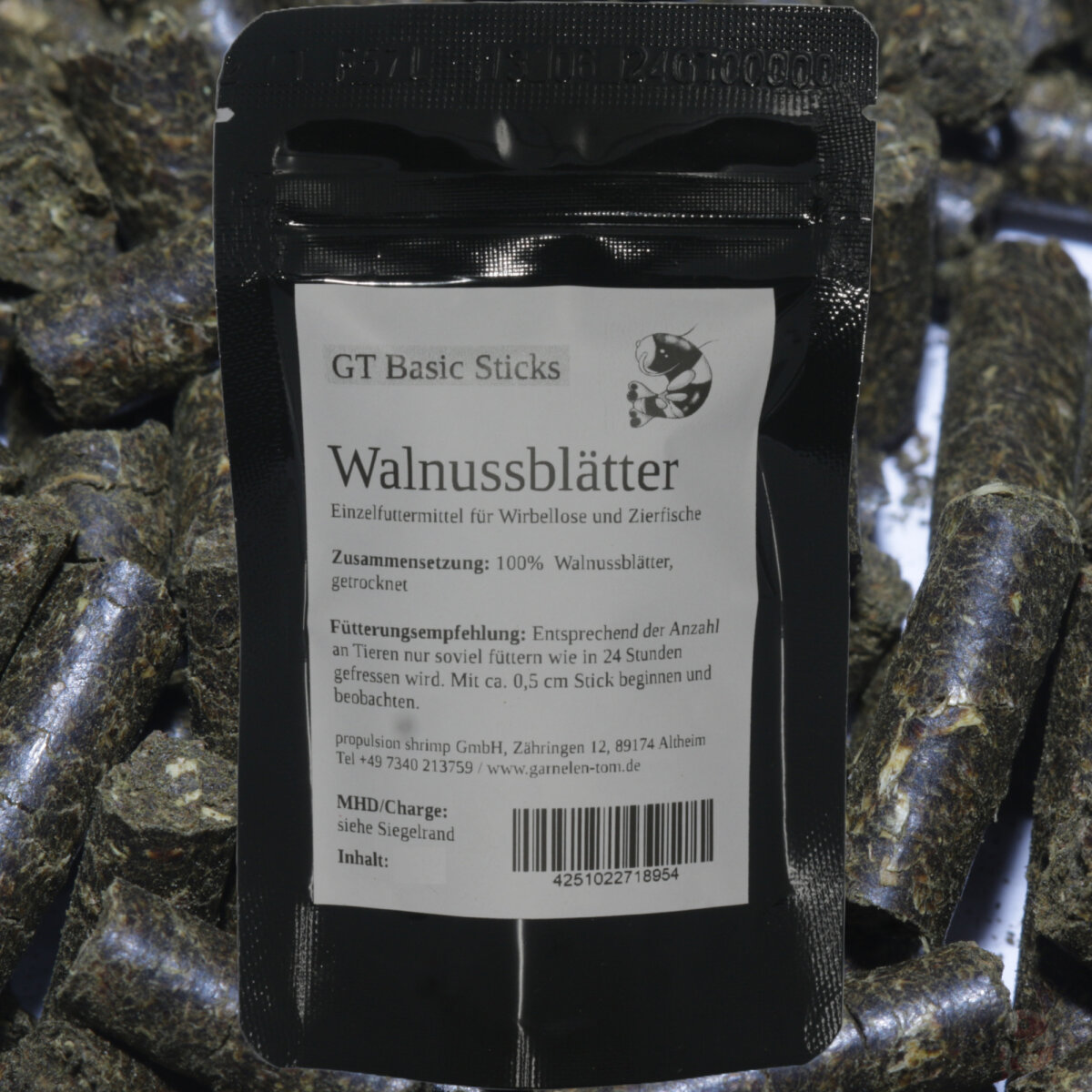 GT Futtersticks Walnussblätter, 100 g