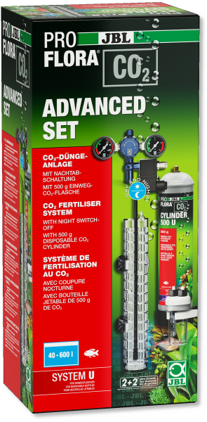 JBL Proflora CO2 Advanced Set U | Einweg CO2-Anlage mit Nachtabschaltung (40-600L)