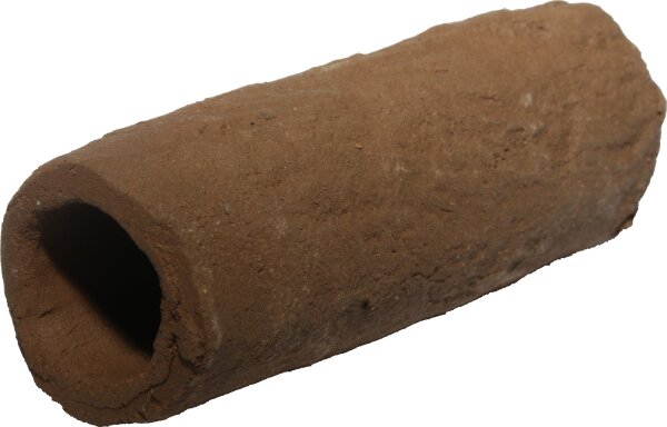 Strukturierte Tonröhre in Hellbraun (60 x 25 mm Länge x Durchmesser)
