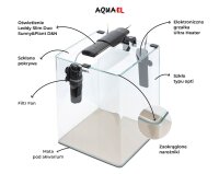 Aquael Optibent Set 20 - Komplettset 25 x 25 x 30 cm ( L xB x H), 19 Liter
