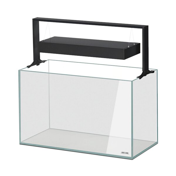Aquael UltraScape 60 Weißglas Aquarium Forest | 64 l Aquascaping-Aquarium mit schwarzer LED-Halterung