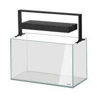 Aquael UltraScape 60 Weißglas Aquarium Forest | 64 l Aquascaping-Aquarium mit schwarzer LED-Halterung