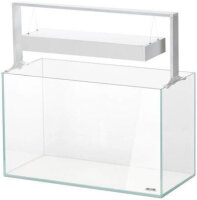 Aquael UltraScape 60 Weißglas Aquarium Snow | 64 l Aquascaping-Aquarium mit weißer LED-Halterung
