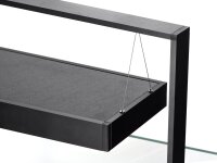 Aquael UltraScape 90 Weißglas Aquarium Forest | 243 l Aquascaping-Aquarium mit schwarzer LED-Halterung