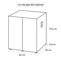 Aquael Schrank UltraScape 60 Snow | Aquariumunterschrank 60 x 30 cm in heller Weißoptik