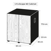 Aquael Schrank UltraScape 60 Forest | Aquariumunterschrank 60 x 30 cm in dunkler Holzoptik