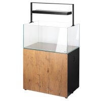 Aquael UltraScape 90 Weißglas Aquarium Kombination Forest | 243 l Set mit dunklem Unterschrank