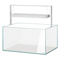 Aquael UltraScape 90 Weißglas Aquarium Kombination Snow | 243 l Set mit weißem Unterschrank