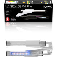 Aquael Leddy Slim Plant 2.0 weiß, Aufstecklampe für 20 - 30 cm breite Aquarien