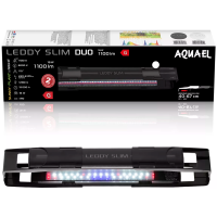 Aquael Leddy Slim DUO 16W Sunny Plant & Night 2.0 schwarz, Aufsetzlampe für 40 - 67 cm breite Aquarien