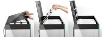 Aquael Aquariumset Glossy 80 Kombination Day & Night schwarz | 125 l mit Unterschrank