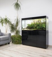 Aquael Aquariumset Glossy 150 Kombination Day & Night schwarz | 405 l mit Unterschrank