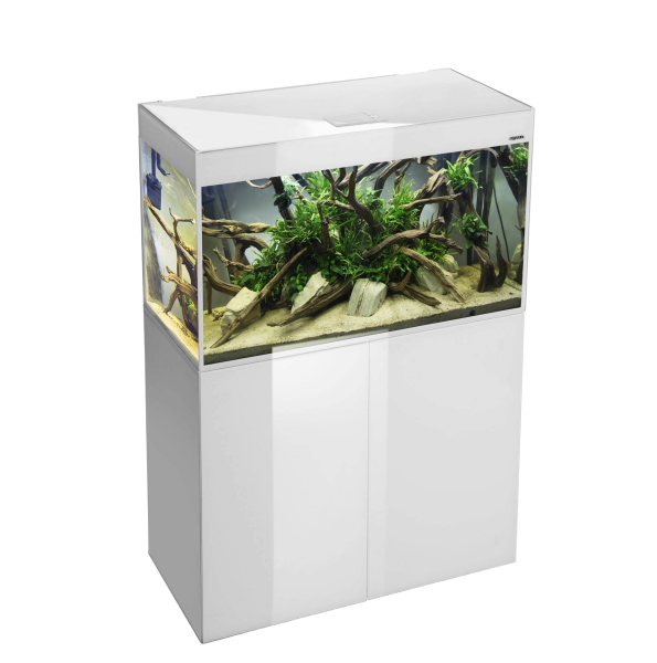 Aquael Aquariumset Glossy 80 Kombination Day & Night weiß | 125 l Aquarienkombination