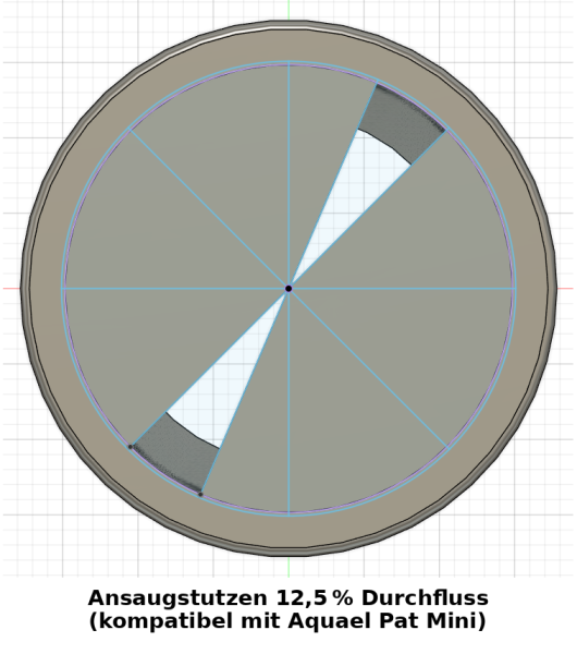 Ansaugstutzen für Pat Mini | 12,5% Durchfluss