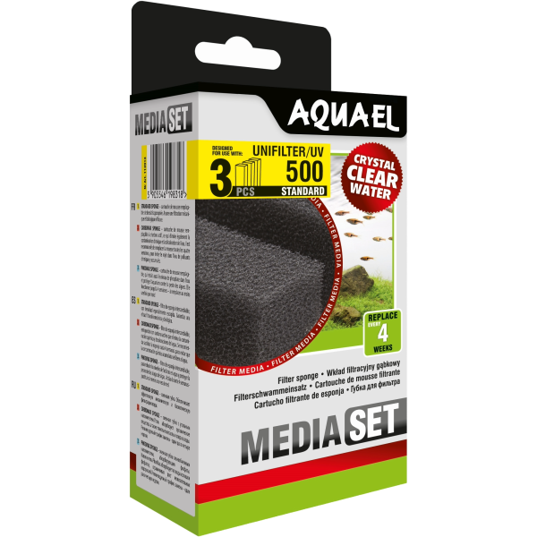 Aquael Filterschwamm STANDARD für Unifilter UV 500 (3 Stk.)