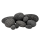 Crater Pebbles grau 30–120 mm | 2 kg Netz-Mix Hardscape-Steine für Aquascaping