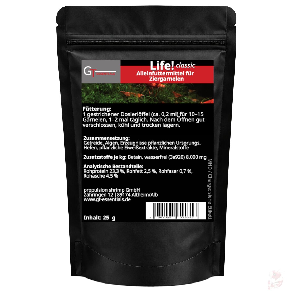 GT essentials Life Staubfutter für Garnelen und Einlaufphase