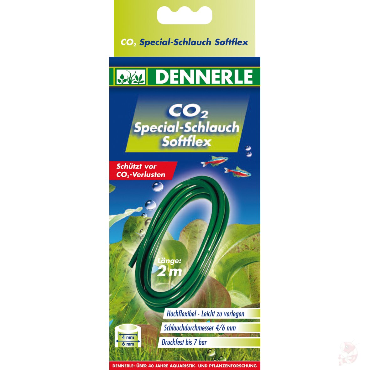 Dennerle CO2 Schlauch Softflex grün, 2m