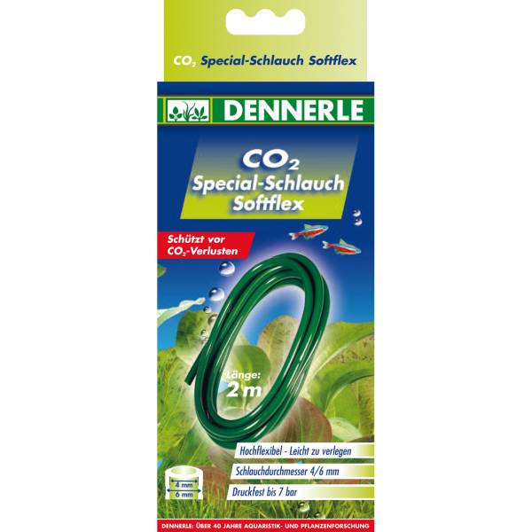Dennerle CO2 Schlauch Softflex grün, 2m