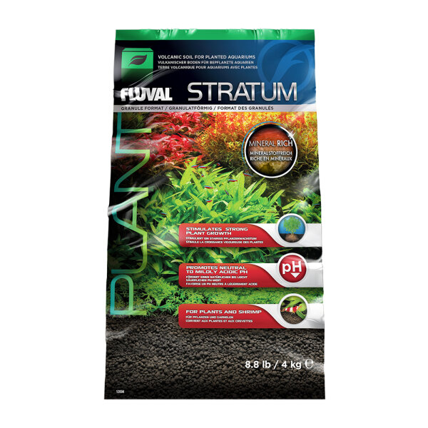 Fluval Stratum Substrat für Pflanzen- und Garnelenaquarien, 4 kg