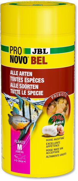 JBL PRONOVO BEL FLAKES M - Hauptfutter für Aquarienfische 8-20 cm, 1000 ml