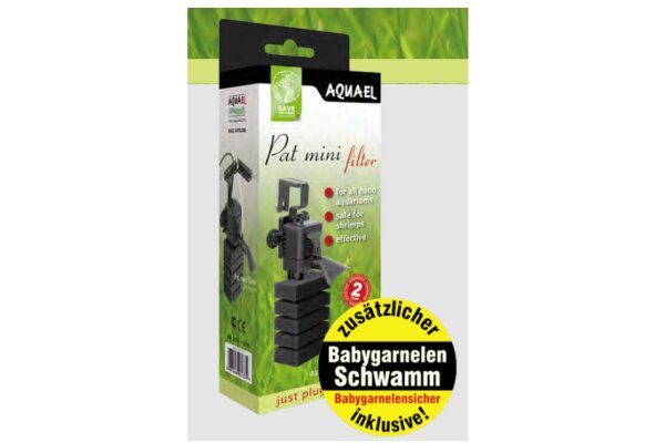 Aquael PAT Mini Filter - Babygarnelen sicherer Schwamm inklusive!