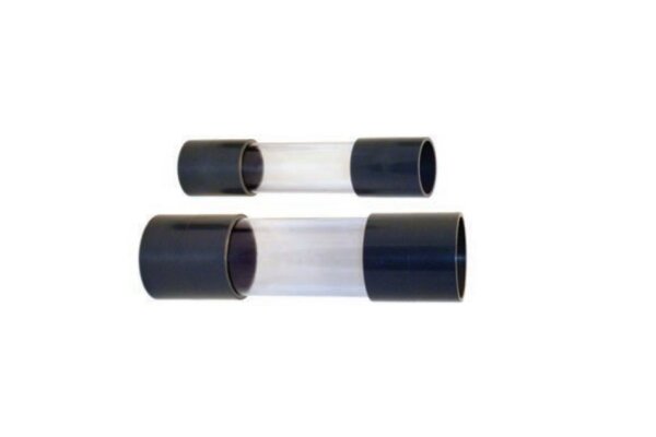 PVC Sichtglas mit 2 x Muffe (4 Bar) Ø 50 mm