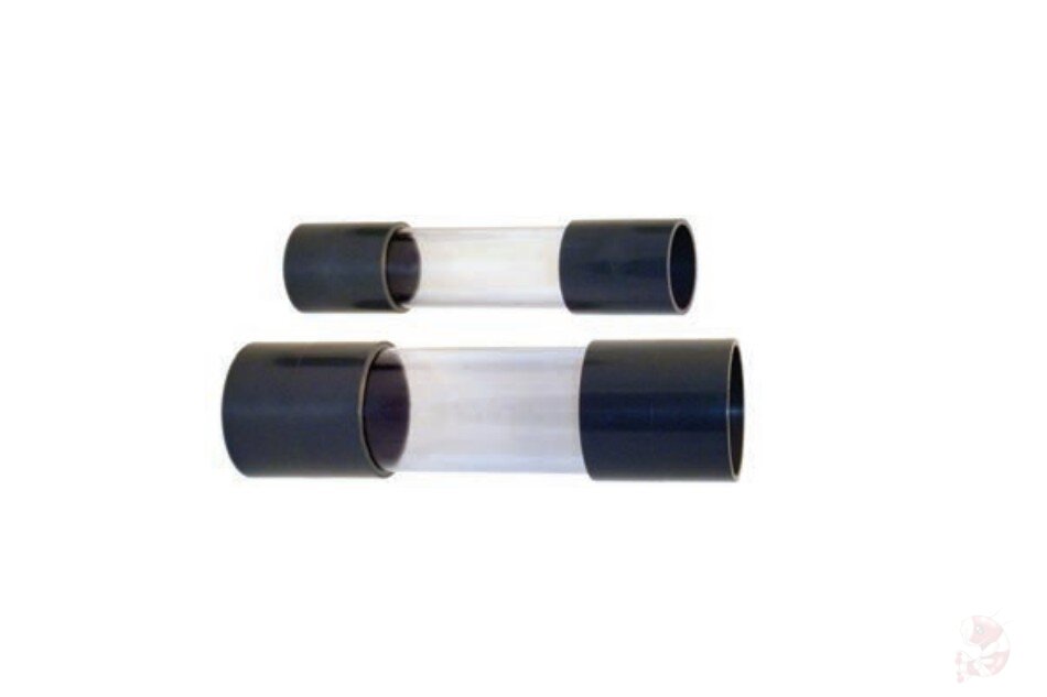 PVC Sichtglas mit 2 x Muffe (4 Bar) Ø 63 mm