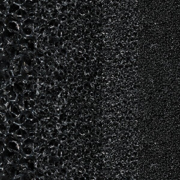 Filtermatte schwarz, 50 x 50 x 2 cm, 10 bis 60 ppi