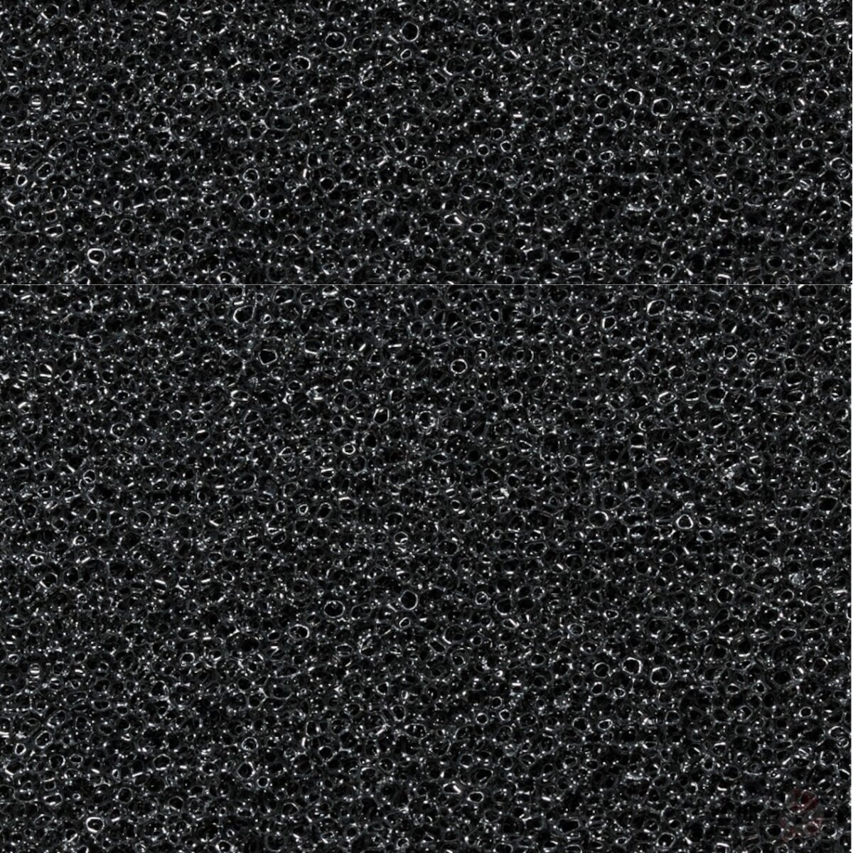 Filtermatte schwarz, 50 x 50 x 5 cm, 45 ppi (Babygarnelen...