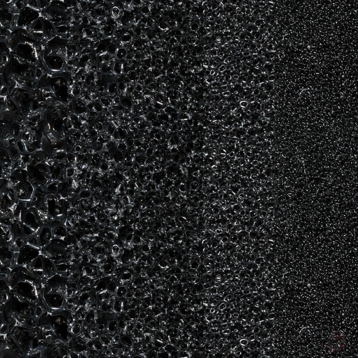 Filtermatte schwarz, 100 x 50 x 2 cm, 10 bis 60 ppi