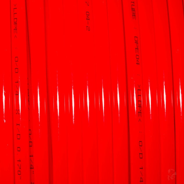 Schlauch rot 1/4" aus Polyethylen, 1 Meter