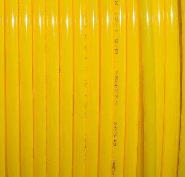 Polyethylen Schlauch gelb 1/4" für Osmoseanlage, 1 Meter
