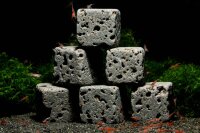 Eco Bricks - Wasserreinigendes Vulkangestein - Deko, 6 Stück