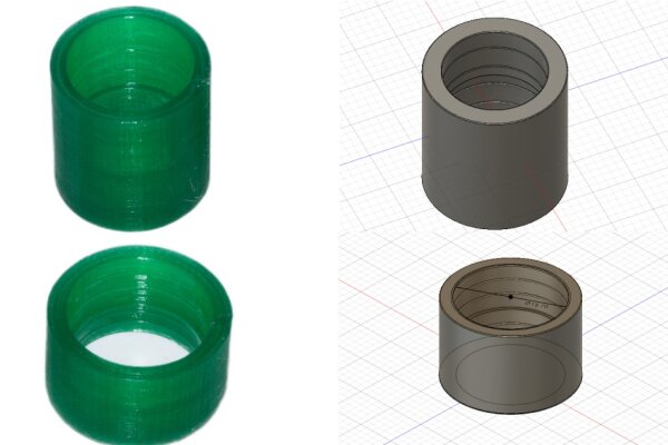 Kupplungs-Adapter Dennerle Eckfilter <=> Aquael Mini UV Sterilisator - Grün transparent