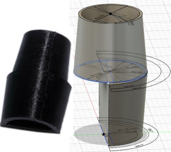 Kupplungs-Adapter BOB Filter <=> Aquael Mini UV Sterilisator