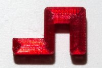 U-Line Abdeckscheibe Halter für Wandstärke 5 mm, Deckelstärke 2 mm, rot transparent, 4 Stk.